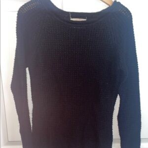 Ambiance Black Crew Neck Sweater Classic Knit